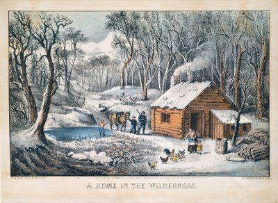 Un foyer dans le désert - Currier and Ives