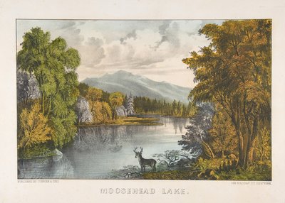 Lac Moosehead, Maine - Currier and Ives