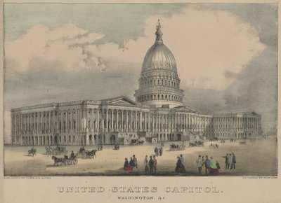Capitole des États-Unis, Washington, D.C. 1872 (lithographie en couleur) - Currier and Ives