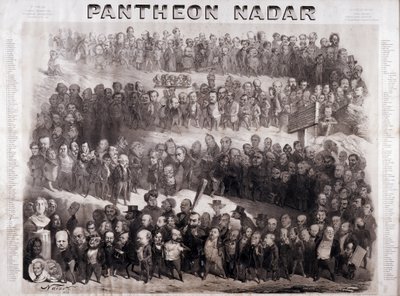 Le Panthéon Nadar représentant les grandes figures historiques du 19e siècle (personnalités intellectuelles et politiques) - Nadar