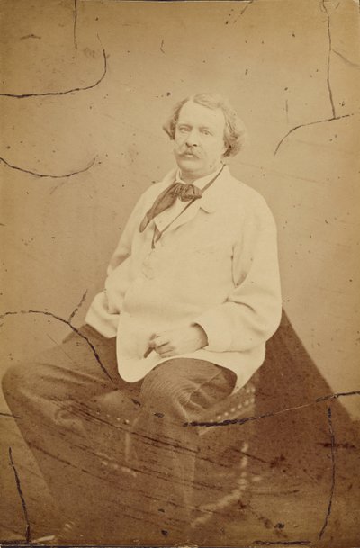[Autoportrait portant une blouse blanche Félix Nadar] - Nadar [Gaspard Félix Tournachon]