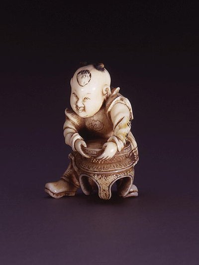 Netsuke, représentant un karako, vers 1830 - Nagahama Sokei