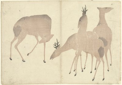 Quatre cerfs - Nakamura Hochu