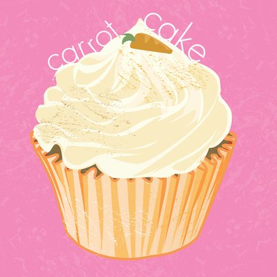Cupcake au gâteau de carottes, 2019 - Nancy Moniz Charalambous