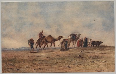 Une Caravane dans le Désert - Narcisse Berchere
