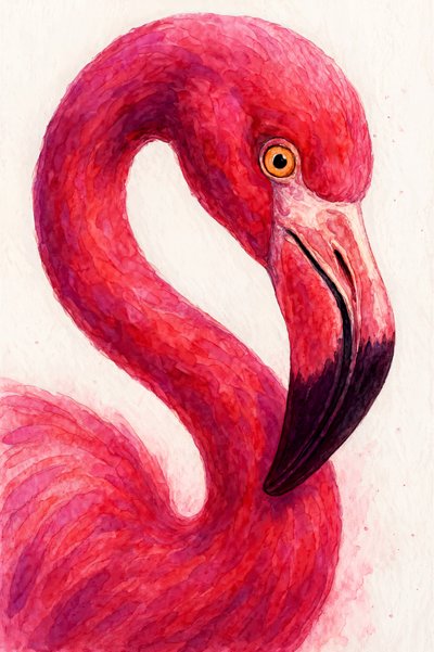 Élégant Flamant rose - Natalie Bruns
