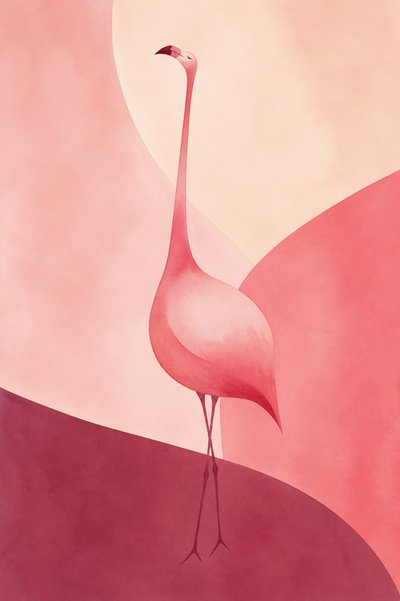 Élégant flamant rose - Natalie Bruns