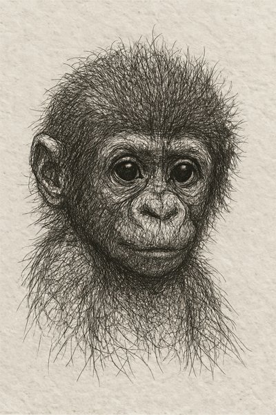 Un bébé chimpanzé innocent - Natalie Bruns