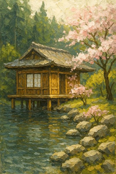 Jardin japonais paisible - Natalie Bruns