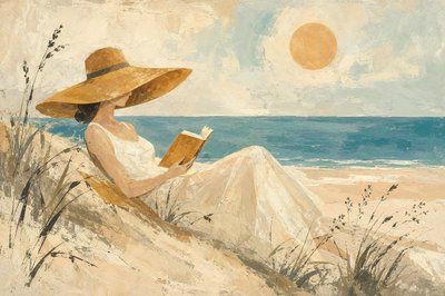 Lecture paisible à la plage - Natalie Bruns