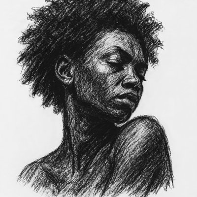 Une femme noire sereine - Natalie Bruns