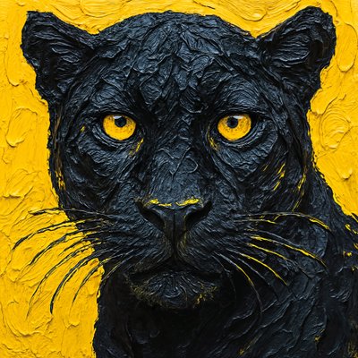 Panthère noire texturée - Natalie Bruns