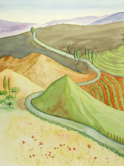 Route de campagne sinueuse - Natalie Bruns