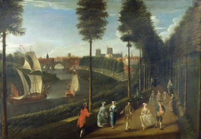 The New Terrace Walk, York (huile sur toile) - Nathan Drake