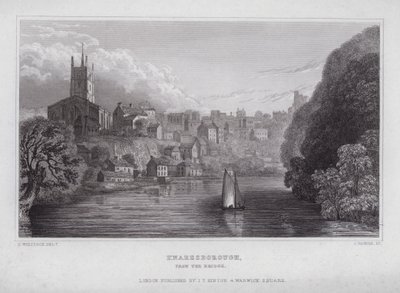 Knaresborough, depuis le pont - Nathaniel (after) Whittock