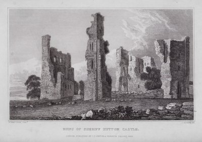 Ruines du château de Sheriff Hutton - Nathaniel (after) Whittock