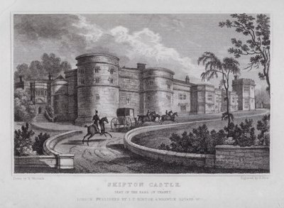 Château de Skipton, siège du comte de Thanet - Nathaniel (after) Whittock