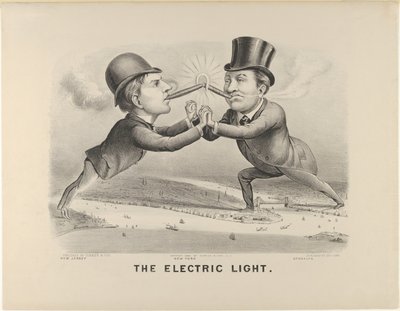 La lumière électrique - Currier and Ives