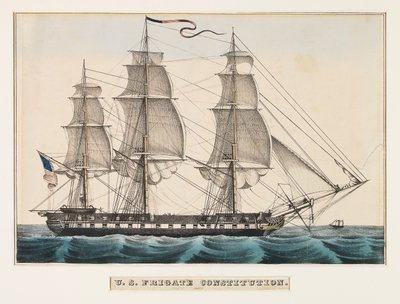 Frégate américaine Constitution - Nathaniel Currier