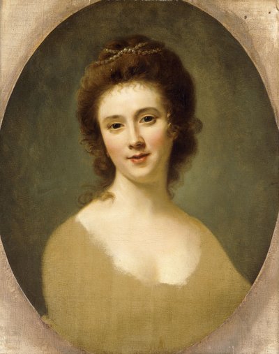 Portrait de Miss Sunning, tête et épaules - Nathaniel Hone