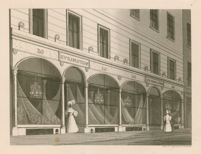 Devanture de magasin pour Messieurs Everington, entrepôt de châles indiens, 10 Ludgate Street, Londres - Nathaniel Whittock