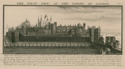 Vue ouest de la Tour de Londres - Nathaniel and Samuel Buck