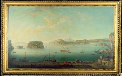 Vue sur la Côte près de Naples avec les Îles de Nisida, Procida, Ischia et Capri, vers 1780 - Neapolitan School
