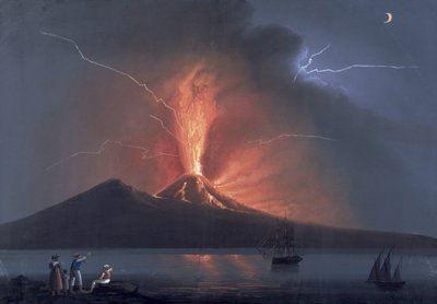 Naples : éruption du Vésuve, 22 octobre 1822 - Neapolitan School