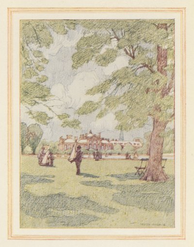 Palais de Kensington depuis les jardins - Nelson Dawson