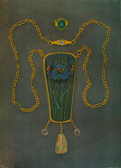 Un collier en or, émail et pierres précieuses, vers 1901 - Nelson Ethelred Dawson