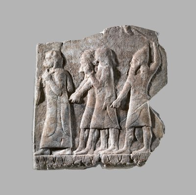 Relief : procession de captifs, c.704-681 av. J.-C. - Neo Assyrian