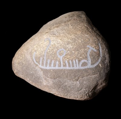 Graffiti néolithique suédois représentant un navire. Stockholm, Historiska Museet Suède - Neolithic Neolithic
