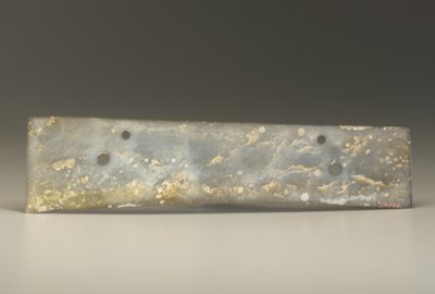 Ciseau fourchu (zhang), culture Qijia, vers 2500-2000 av. J.-C. (jade) - Neolithic Period Chinese School