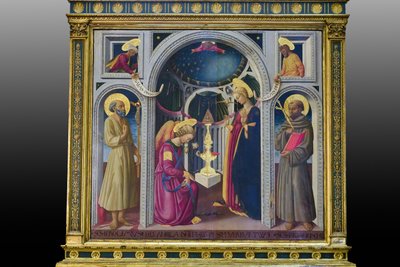Annonciation entre les saints François et Jérôme - Neri di Bicci