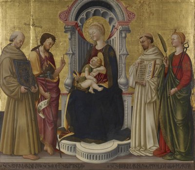 Vierge et Enfant en majesté avec quatre Saints, c.1450 - Neri di Bicci