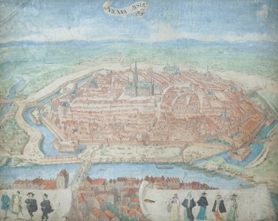 Vue de Vienne en perspective aérienne - Leopold Blonder