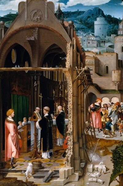 Un sermon sur la charité, peut-être la conversion de Saint Antoine - Netherlandish