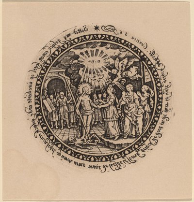 Christ triomphant avec prophètes et saints - Netherlandish 16th Century