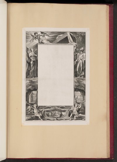 Illustration de Bordure avec des Saints et des Scènes de la Vie du Christ - Netherlandish 17th Century