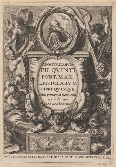 Page de titre pour Apostolicarvm PII Qvinti Pont. Max... - Netherlandish 17th Century after Sir Peter Paul Rubens