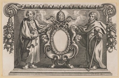 Vignette pour un livre dédié au Pape Urbain VII - Netherlandish 17th Century after Sir Peter Paul Rubens