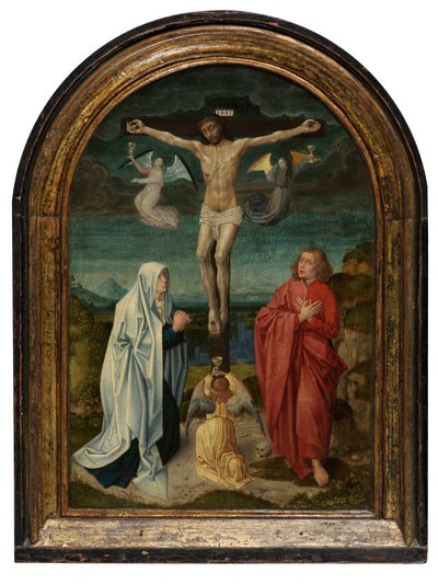 Calvaire : Christ en croix entre la Sainte Vierge et Saint Jean - Netherlandish School