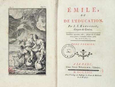 Frontispice pour Émile de Jean-Jacques Rousseau, 1762 - Netherlandish School
