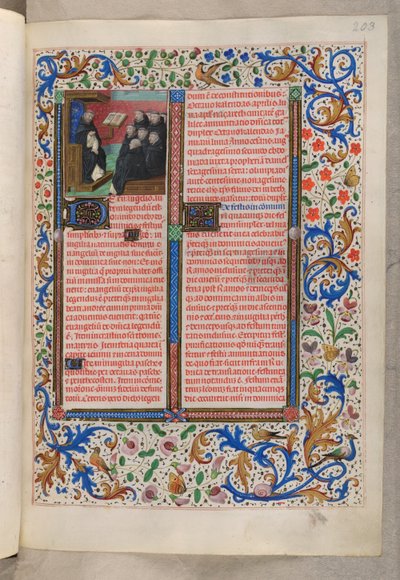 Un dominicain lisant à ses frères (Rubriques pour les fêtes), Bréviaire, Usage des Dominicains (