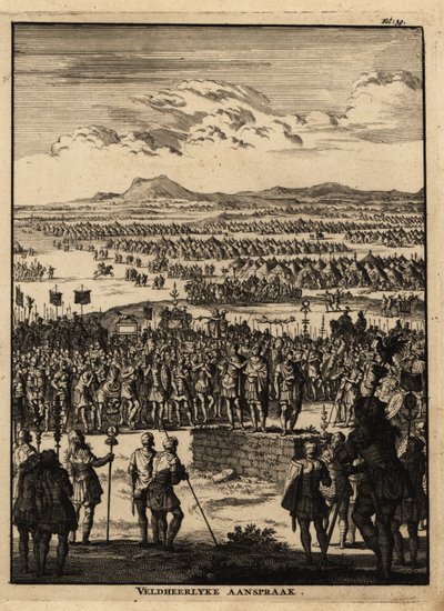 Les centurions et légionnaires romains écoutent un discours - Netherlandish School