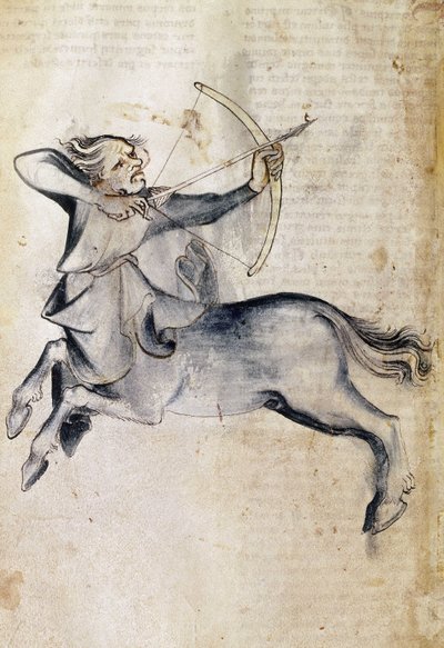 Sloane 3983 f.9v Dessin du Sagittaire; d