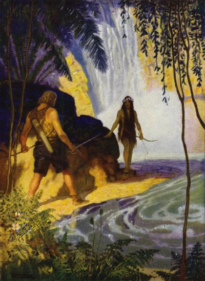 Illustration pour Westward Ho! de Charles Kingsley - Newell Convers (after) Wyeth