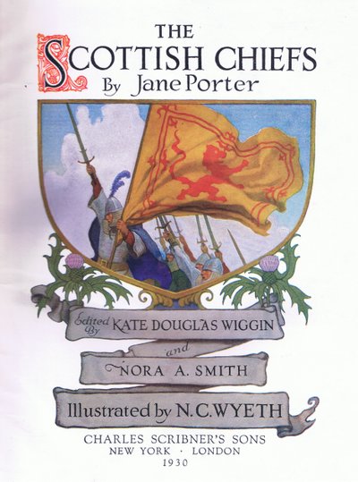 Page de titre, de The Scottish Chiefs publié par Charles Schribner