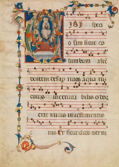 Feuille de manuscrit avec l