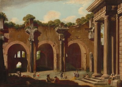 La Basilique de Constantin avec une colonnade dorique, 1685-1690 - Niccolo Codazzi